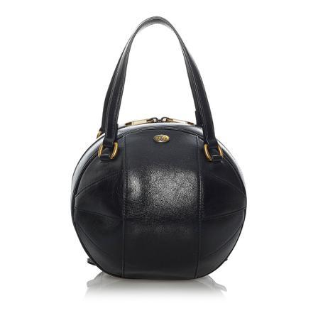 Gucci Vintage, Pre-owned Tifosa Basketball Leather Handbag Zwart, Dames, Maat:ONE Size