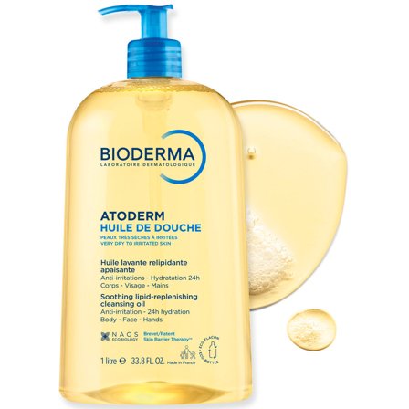 BIODERMA Huile de Douche Olio ultra-nutriente - Anti-irritazioni 1L - Olio Doccia