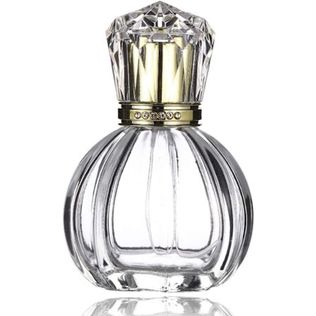 Gjenfyllbar vintage gresskarformet sprayflaske i krystallglass, tom forstøver, 50 ml