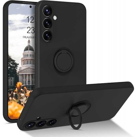 Samsung S25 Plus Stöttåligt Skal med Ringhållare CamShield - Svart