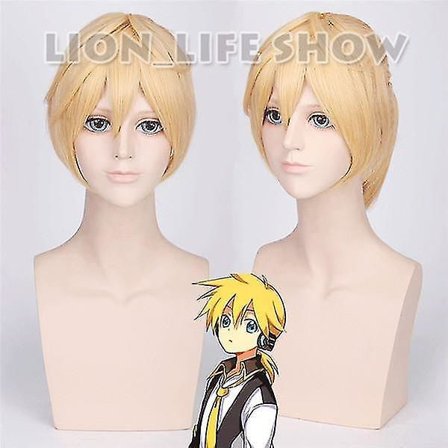 Cosplay Rin Len Pu Uniformer Outfits Cosplay Kostym Peruk Len wig