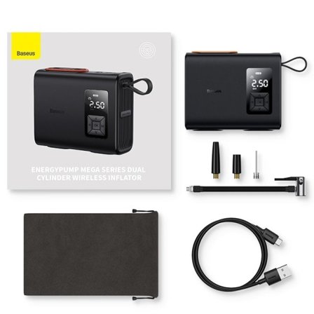 Dekk Inflator Bærbar Bil Luft Kompressor 250W Dobbel Sylinder Elektrisk Dekk Pumpe