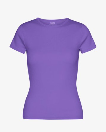 Organic Rib T-Shirt - Ultra Violet - Female - L