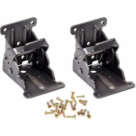 2 självlåsande gångjärn, benbeslag för fällbara stödben och loft för fällbara bord med fällbara ben