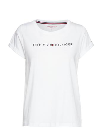 Rn Tee Ss Logo T-shirt Top Hvid Tommy Hilfiger