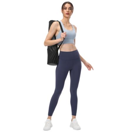 Fit kompresjonsyoga bukser Power Stretch treningstights med høy midje og magekontroll (L)
