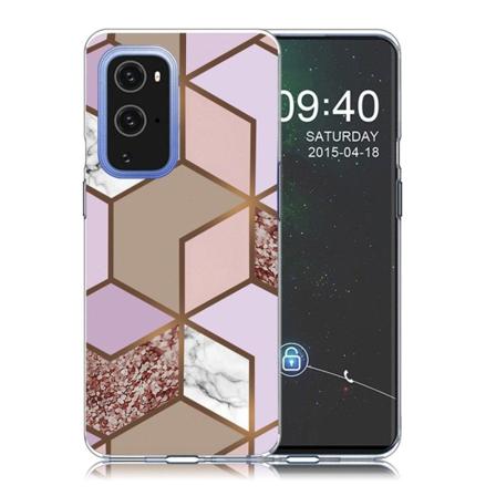 marmor OnePlus 9 Pro etui - Golden Lush Tile Multicolor