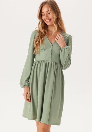 BUBBLEROOM - Structure Button Short Dress - S