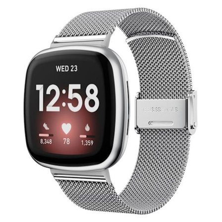 Milanese Mesh Bracelet Fitbit Versa 4/Sense 2 Silver