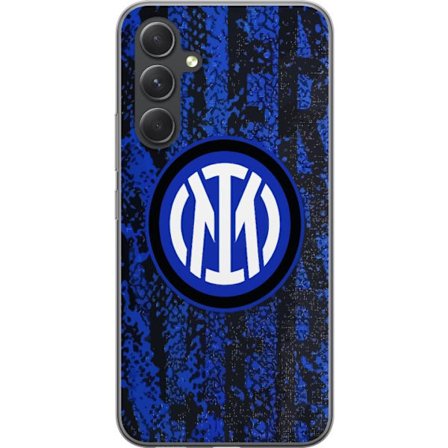 Yhteensopiva Puhelinkuori Samsung Galaxy S24 Inter Milan jalkapalloemblemi sinisellä ja mustalla taustalla, ikoninen seuramotiivi täydellinen Serie A-