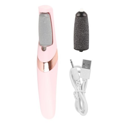 Elektrisk fotfil, oppladbar fjerner for hard hud og død hud, fotpleieverktøy i plast, egnet for pedikyr.