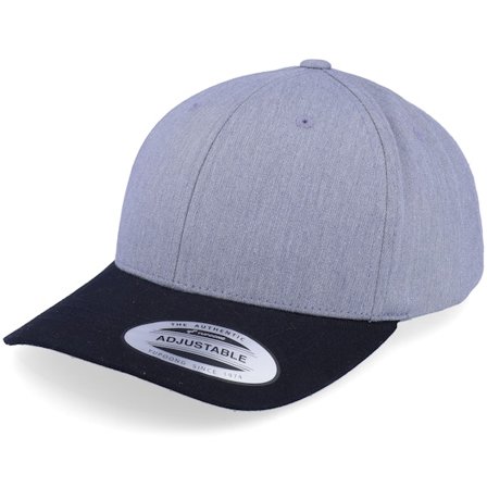 Kinder Yupoong - Grau adjustable Cap - Kinder Heather Grey/Black Adjustable @ Hatstore
