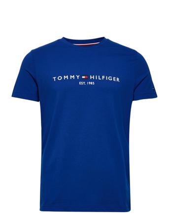 Tommy Logo Tee T-shirts Short-sleeved Sininen Tommy Hilfiger