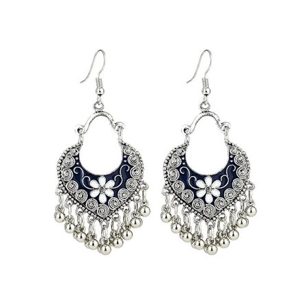 1 par legering øreringe vifteform hul hjerte øre-dråbe boheme øreringe