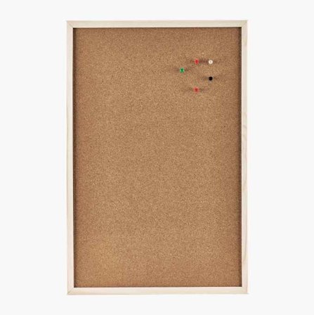 Biltema - Oppslagstavle I Kork - 60 x 40 cm Med Treramme Og Korkskive For Enkel Festing Av Pinner