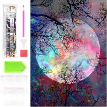 5D timanttimaalaus, DIY timanttimaalauskuu-setit, timanttimaalauskuvat lapsille / aikuisille