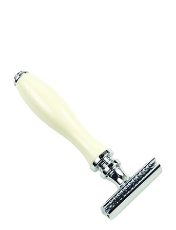 Parker Parker 111W - White Resin Handle 3 Piece Safety Razor - White - ONE SIZE