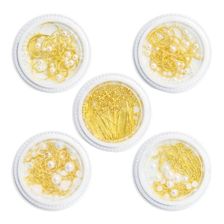 5 st Nail Sequin Glittrande Manikyr Paljetter Nagel Dekoration Nail Art Paillettes Nail Sequin För Flicka Dam Kvinna Fest