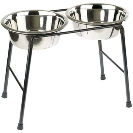 Dubbelmatare Högt Stativ med Skålar 2 x 1600 ml