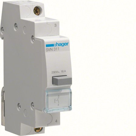 Hager SVN311 Tryckknapp 1 slutande kontakt, Elfördelning & strömförsörjning