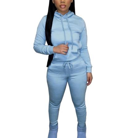 Elastisk Midja För Damer, Tvådelad Outfit, Långärmad Set