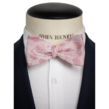 John Henric Bow Tie Paisley Kostymtillbehör Herr Rosa ONESIZE