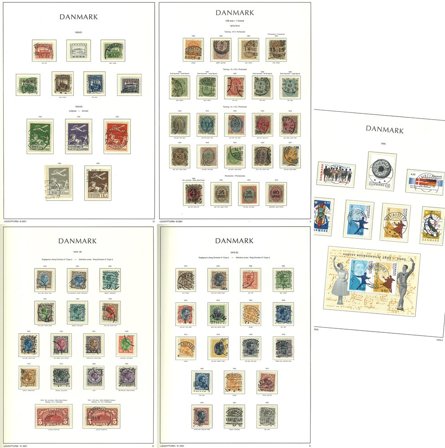 Danmark til 2009 - Samling i 2 frimærkealbum - Stemplet