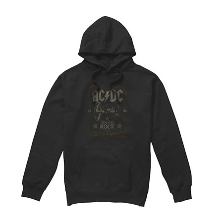 AC/DC Herr Rock Label Hoodie XL Svart