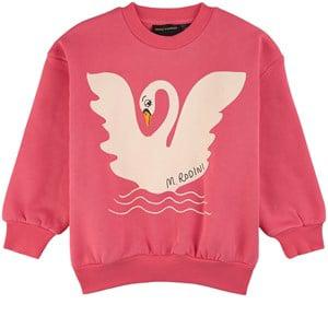 Mini Rodini Pink GOTS Swan Graphic Sweatshirt 68/74 cm - Jumpers and knitwear - 68/74 cm - Pink