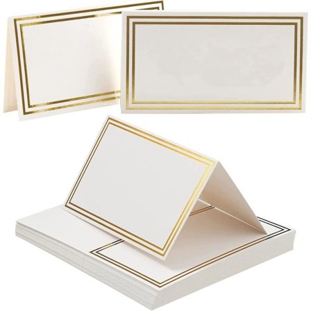 25 pöytäpaikan korttia, nimikortit pöytäpaikan kortit kaksinkertaisella kultaisella B:llä