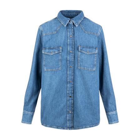7 For All Mankind Shirts Blå, Dame Skjorter