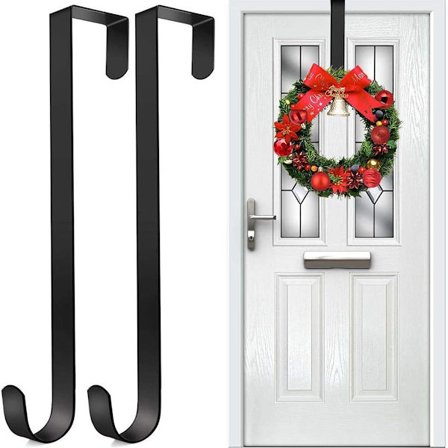 Kransholder Dørkrok for Juledør, 2stk Metall Kransholder KLB