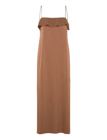 Filippa K Fluid Draped Strap Dress - Brown - 42