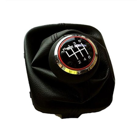 5 Växlad 6 Växlad Manuell MT Bil Växelspaksknopp Med Läderknopp Röda Kåpor För Audi A3 S3 8P S-line Sportback Bil Styling-6 Växlad