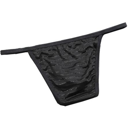 Menn Sexy Briefs Natttøy Se Through Pouch Undertøy Black XL