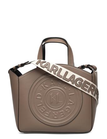 K/Circle Sm Tote Patch Bags Crossbody Bags Brun Karl Lagerfeld*Betinget Tilbud