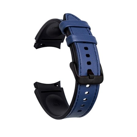 20 mm Samsung Galaxy Watch 4 klockarmband i läder - Blå