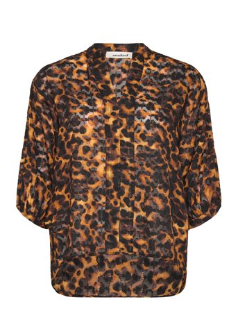 Slgunvy Amily Blouse 3/4 Brown Soaked In Luxury