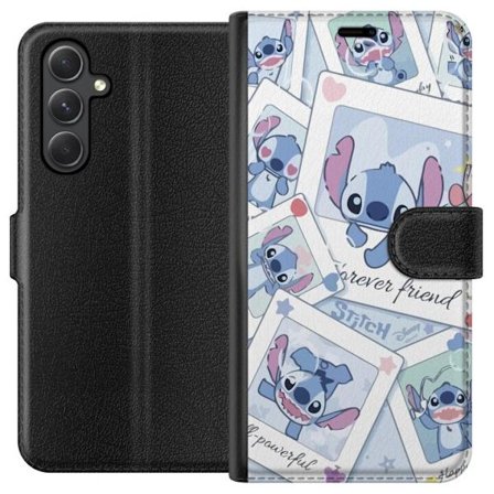 Yhteensopiva Lompakkokotelo Samsung Galaxy A35 Unelmoivat pilvet vaaleanpunaisina, lila ja sinisen sävyissä, kimaltelevine tähtineen ja pehmeän satuma