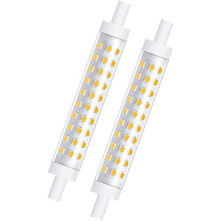 2 st 10w R7s 118mm LED-lampa Dimbar Varmvit 3000k 100w Halogen Reflektorstrålkastare [Energiklass A++]