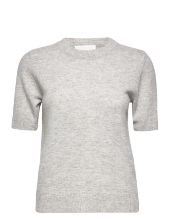 White Calico Knit Tee Villapaita Harmaa Fall Winter Spring Summer