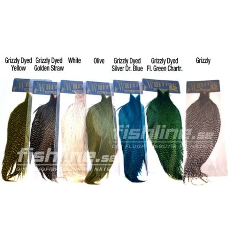 Whiting High & Dry Hackle Cape - GD/Kingfisher Blue