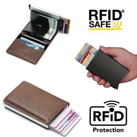 Pop Up Smart card holder pushes forward 8 Cards RFID-NFC Safe!!