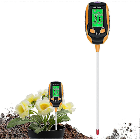 5-IN-1 PH Maaperämittari, Mittari PH/Lämpötila/Kosteus/Valo/Ympäristön kosteus -ominaisuuksilla puutarhanhoitoon, nurmikolle, maatalouteen ja 