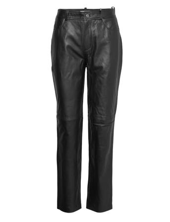 Objthora Hw L Pants 122 Trousers Leather Leggings/Byxor Svart Object