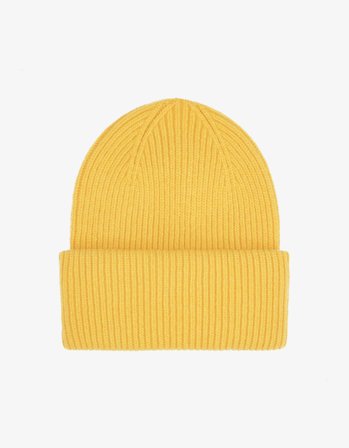 Merino Wool Hat - Lemon Yellow - One Size