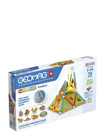 Geomag Supercolor Panels Recycled 78 Pcs Patterned Geomag