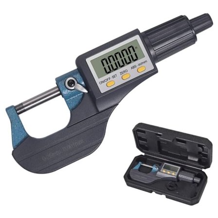 0-25mm LCD Digital Elektronisk Mikrometer Digital Palmer Utomhus M