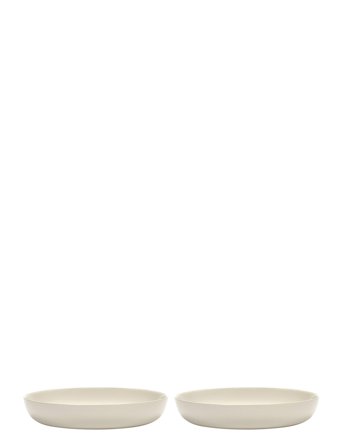 Serax Plate High White Pepper Black Feast By Ottolenghi Set/2 - White - Ø 22 CM