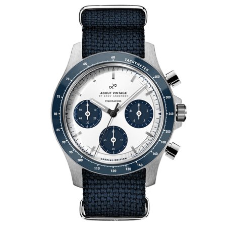 1960 Racing Chronograph | Surgical Steel, Navy & White for Men - Wrist watches